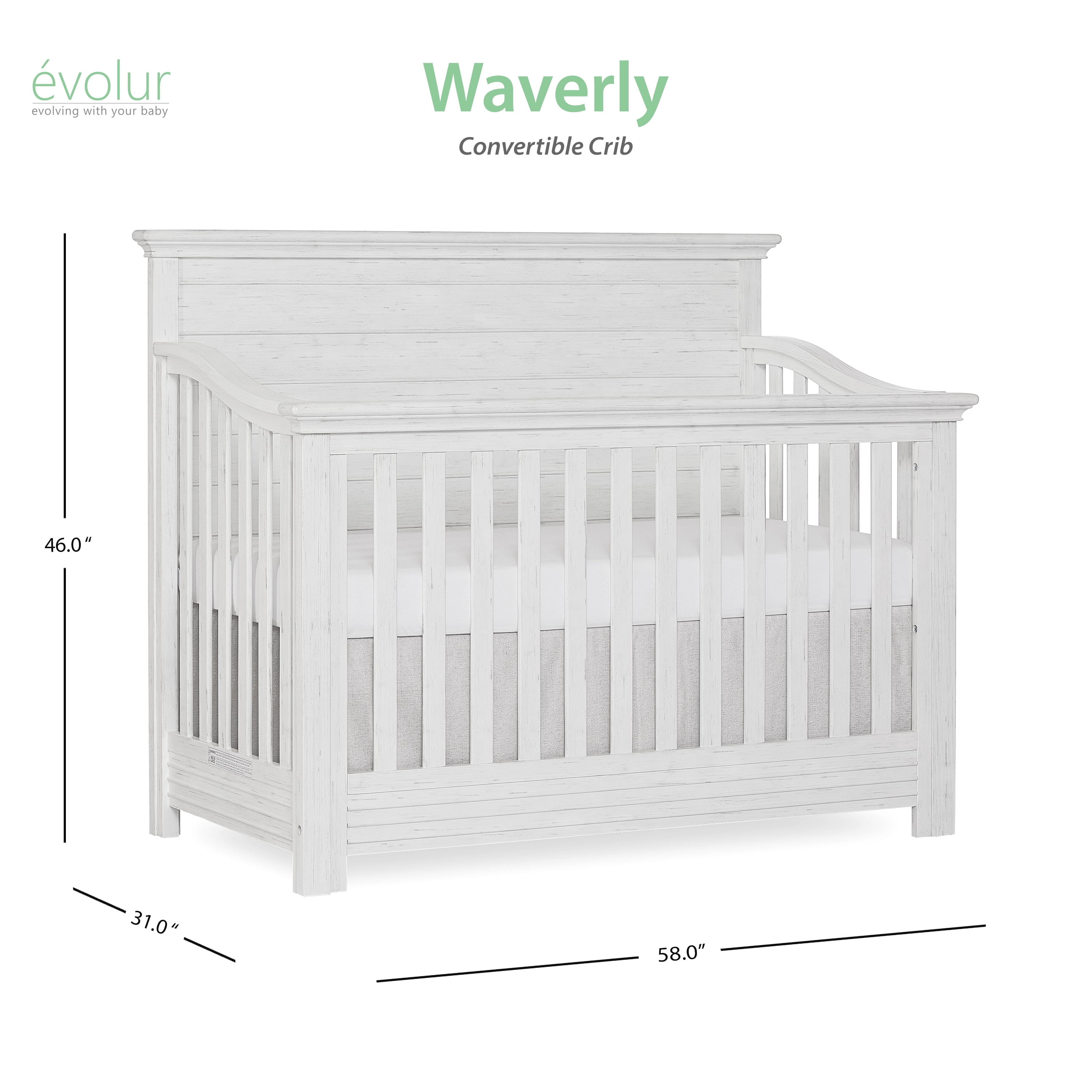 evolur waverly crib