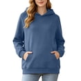 thumbnail image 2 of WAGUTH Maternity Nursing Hoodie for Women Long Sleeve Pullover Sweatshirt with Discreet Breastfeeding Zippers and Pocket for Fall Winter, 2 of 6
