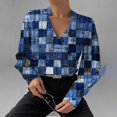 thumbnail image 1 of Long Sleeve Shirts For Women Fashion Slim Lapel Tops All Season Mature Wear, 1 of 8