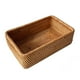 thumbnail image 4 of Cesto de almacenamiento de ratán tejido a mano de mesa cuadrado para ordenar comestibles, 4 of 11