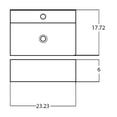thumbnail image 2 of American Imaginations AI-28112 23.23 in. Rectangle Above Counter White Vessel for 1 Hole Center Drilling, 2 of 3