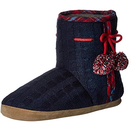 Cable Knit Booties - Isotoner Womens Cable Knit Memory Foam Bootie Slippers