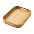 thumbnail image 2 of jifeng Bamboo Serving Tray with Handles Breakfast Tray for Living Room Home Parties L, 2 of 9