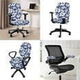 thumbnail image 2 of FKELYI Blue Hibiscus Flower Print 4 Pcs Set Office Chair Slipcover Anti-Dust Swivel Boss Chair Protector Covers Soft Breathable Armchair Cover for Home Office Decoration, 2 of 7