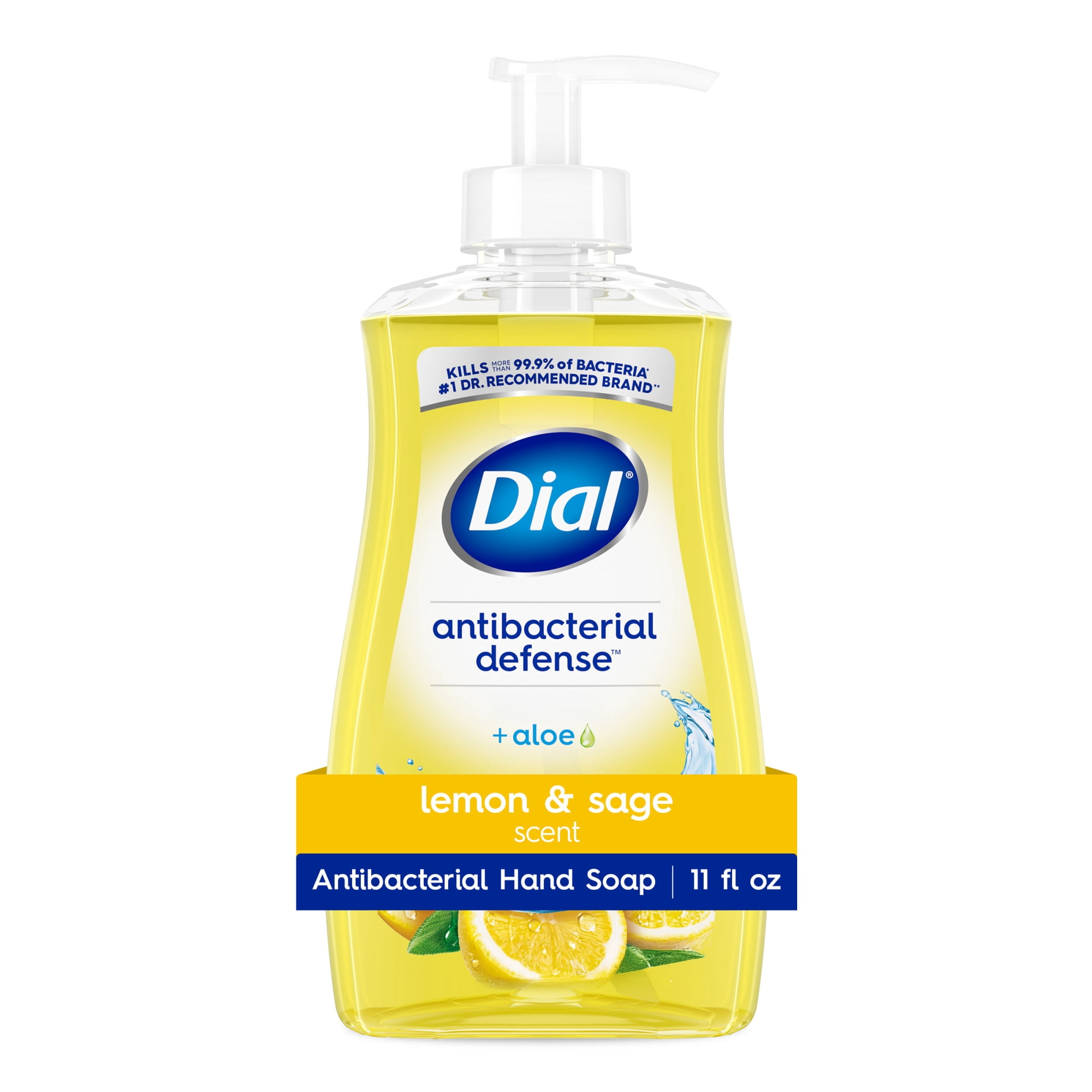 Dial Antibacterial Defense Lemon & Sage Liquid Hand Soap, 11 fl oz