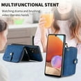 thumbnail image 2 of for Samsung Galaxy A52 5G Wallet Case, Crossbody Phone Purse with Card Holder for Women, Zipper PU Leather Carrying Cover Gift with Shoulder Strap Kickstand Anti-drop for A52 5G - Blue, 2 of 10