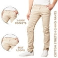 thumbnail image 2 of Mens Slim Fit Cotton Stretch Chino Pants 2 Packs, 2 of 5