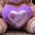 thumbnail image 4 of Oso Rechoncho Beige PELUCHERIA con corazon Morado, 4 of 5