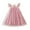 Pink, variant on Odeerbi Toddler Girls Sequin Sparkly Tulle Tutu Dress Summer Ruffle Sleeve Bow Princess Dress Sleeveless Round Neck Mesh Dress Toddler Girls Clothes