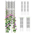 thumbnail image 1 of Patiojoy Garden Trellis Outdoor Plant Support Frame with Adjustable Shapes Ground Stakes Rustproof PE Coating Pipes, 1 of 10