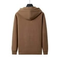 thumbnail image 4 of KHONTS Men's French Terry Hoodies Full -Zip Drawstring Jackets Casual Lightweight Soft Hooded Sweatshirts with Pockets Coffee M, 4 of 6