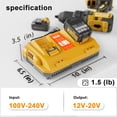 thumbnail image 3 of Abeden DCB102 Dual-Ports Battery Charger Compatible DeWalt 12V 20V Max Lithium Battery, 3 of 9