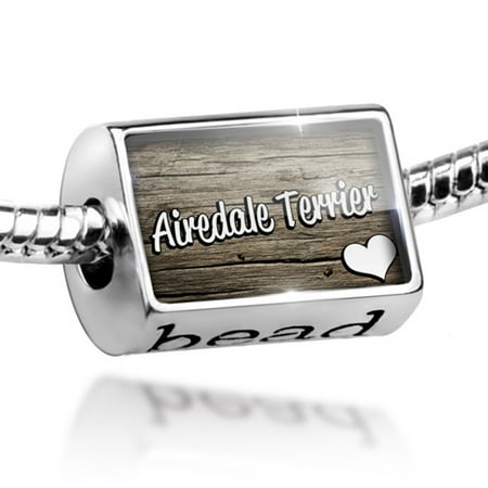 Airedale Dog Charm - Bead Airedale Terrier, Dog Breed England Charm Fits All European Bracelets