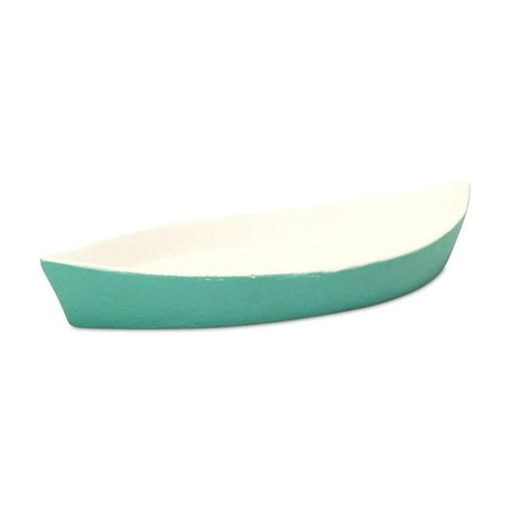 Saoirse Teal & White Cast Iron Boat Dish