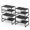 Black-4 Piece, variant on Adjustable Stackable Metal Organizer Shelves, 15-24.4in Extendable, 2 Piece White