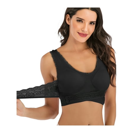 

FANNYC 1 Or 3 Pack Women Seamless Lace Sports Bras Cross Front Side Buckle Lounge Bra Yoga Workout Running Activewear With Removable Chest Pad Black/Purple/Apricot