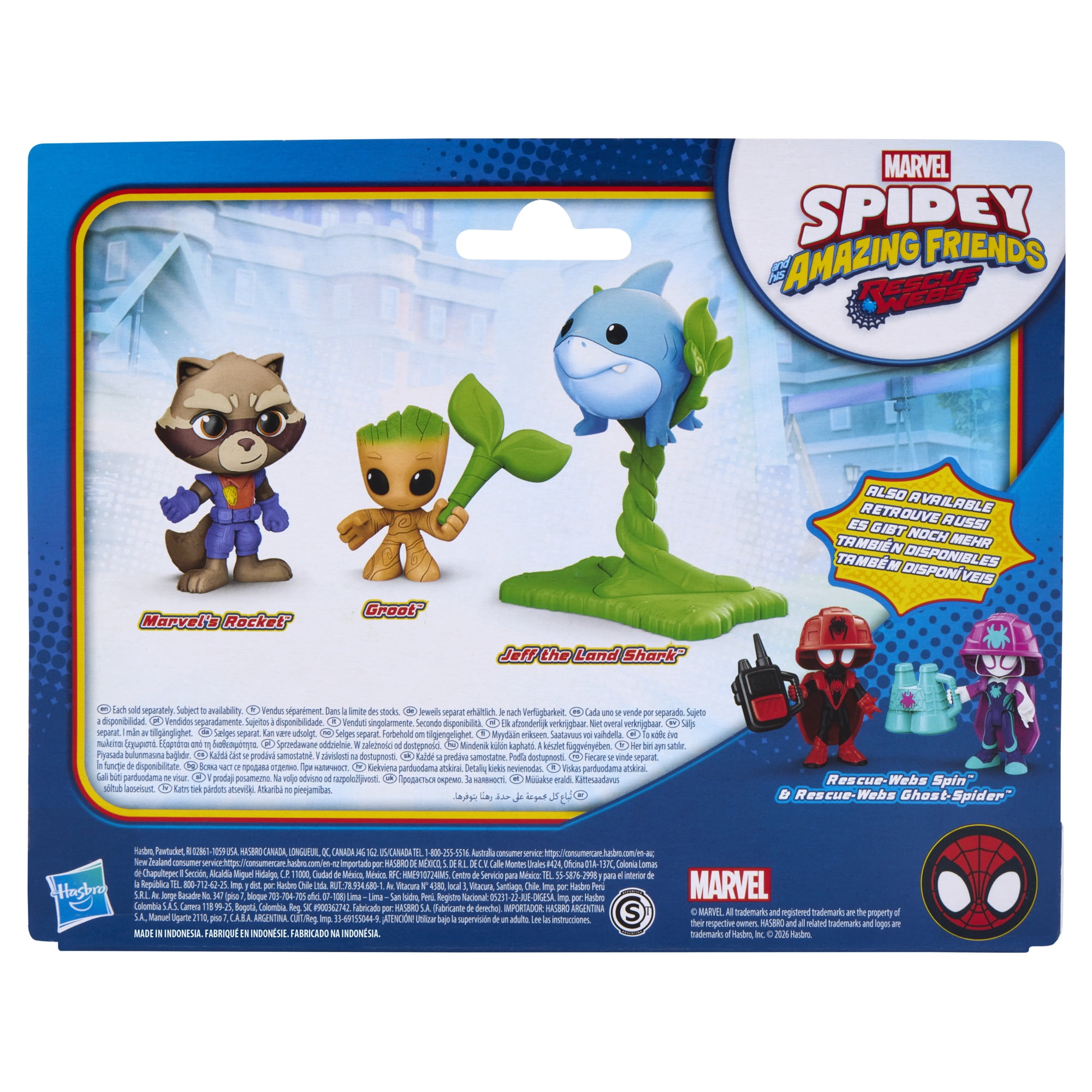 Marvel Spidey and his Amazing Friends Marvel’s Rocket, Groot, and Jeff The Land Shark