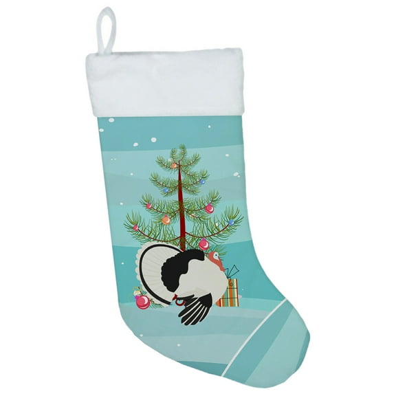 Carolines Treasures BB9355CS Royal Palm Turkey Christmas Christmas Stocking  Large multicolor