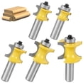 thumbnail image 1 of 5Pcs 1/2 Inch Shank Bullnose Router Bit Set Carbide Radius Half Round Bearing Router Bit Sturdy Edge Cutting Bit Woodworking Milling Cutter Tool for Solid Wood Plywood, 1 of 11