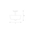 thumbnail image 3 of Designers Fountain Malone 2 Light Brushed Nickel Semi Flush Mount Ceiling Light, D267M-SF-BN, 3 of 4