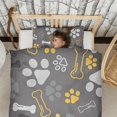 thumbnail image 3 of Dog Paw and Bone Duvet Cover and Pillowcase Set for Single Bedding, Bedroom Accessories for Kids Teens, 3 of 5