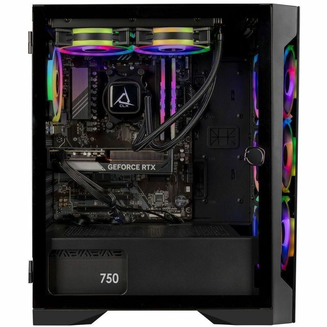 CLX SET Gaming Desktop, AMD Ryzen 7 9700X, 32GB RAM, NVIDIA GeForce RTX 5060 Ti 16 GB, 2TB SSD, Windows 11 Home, TGMSETRTA5504BM