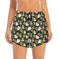 thumbnail image 2 of Picia Bear Sunflower Pattern Women's 2 in 1 Athletic Running Shorts High Waisted Workout Casual Gym Sweat Shorts with Comfy Liner Zipper Pockets-X-Large, 2 of 9
