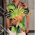 thumbnail image 2 of Short Sleeve Button Shirt Men'S Casual Short Sleeve Shirt Loose Shirt With Pocket L, 2 of 5