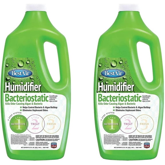 BestAir 3BT, Original BT Humidifier Bacteriostatic Water Treatment, 32 oz 2 Pack