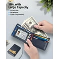 thumbnail image 5 of Extrelife Minimalist Wallets for Men, Works with Find My App, Slim Leather Bifold Wallet Credit Card Holder with Cash Pocket, ID Window, RFID Blocking, Gifts for Men, 5 of 10