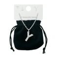 thumbnail image 2 of Time and Tru Women's Silvertone Initial Y Necklace with Giftable Pouch, 2 of 5