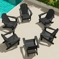 thumbnail image 4 of SERWALL Folding Adirondack Chair for Patio, Patio Seat, Weather Resistant Adirondack Chair for Outdoor, Lawn, Garden, Backyard Deck, Fire Pit Chairs, Black, 4 of 12