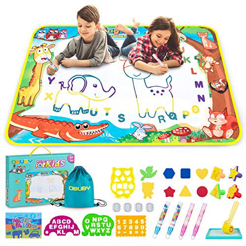 Children Aqua Doodle Learning Drawing Toys 1 Painting Mat 2 Water Drawing Pen 