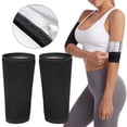thumbnail image 4 of Recortador de brazos para sauna, 1 par para mujeres, hombres, moldeadoras para el sudor, la celulitis y mejora la sudoración, envuelve - Plata 4XL / 5XL Plata 4XL 5XL Yinane Mangas de brazos adelgazantes, 4 of 8