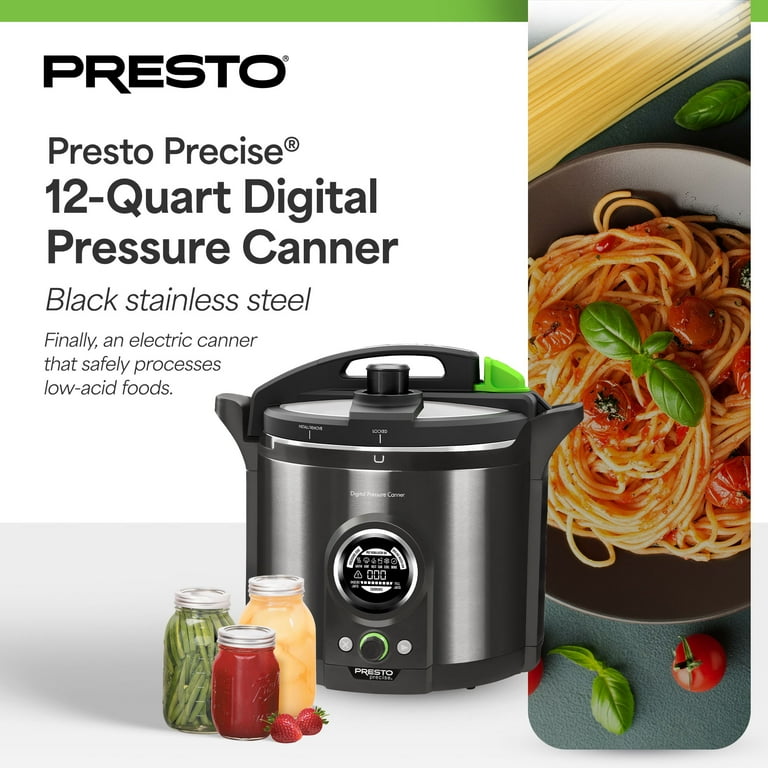Precise 1485-Watt 12 qt. Black Digital Electric Pressure Canner Precise 1485-Watt 12 qt. Black Digital Electric Pressure Canner