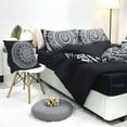 thumbnail image 3 of PiccoCasa 5pcs Polyester Duvet Cover Set Bohemian Bedding Set, Black Queen, 3 of 7