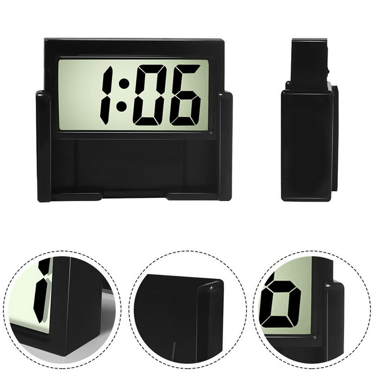 1 Set Car Clock Luminous Stick-On Digital Watch Clocks For Vehicle  Accessories/