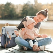 iPack Infant Unisex Carry All Backpack, Gray, 13 x 11.4 x 6.3