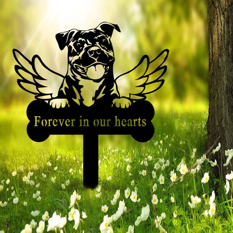 Vizsla Dog Memorial Metal Stake Sympathy Sign Plaque,Pet Grave Marker,Remembrance Stake for Patio Yard Decoration