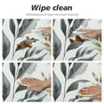 thumbnail image 4 of Nawypu Picnic Dining Kitchen Farmhouse Banana and Golden Palm Leaf Round Tablecloth White, 4 of 7