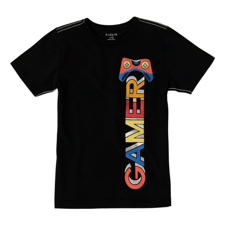 

KIDPIK Boys 100 Cotton Short Sleeve Game Graphic Tee Size: 2T - S (7/8)