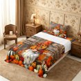 thumbnail image 3 of Erosebridal Gnome Pumpkin Twin Sheets 3pcs,Fall Harvest Bedding,Brown,1 Flat Sheet, 1 Fitted Sheet and 1 Pillowcase, 3 of 6
