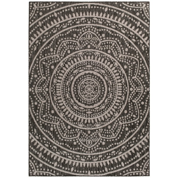Mainstays 5'x7' Gray Global Medallion Outdoor Area Rug