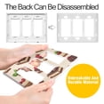 thumbnail image 4 of Yayeee Rocker Switch Wall Plate 3-Gang 6.5"x4.6" Home Decorative Outlet Cover, Strawberry Cake, 4 of 6