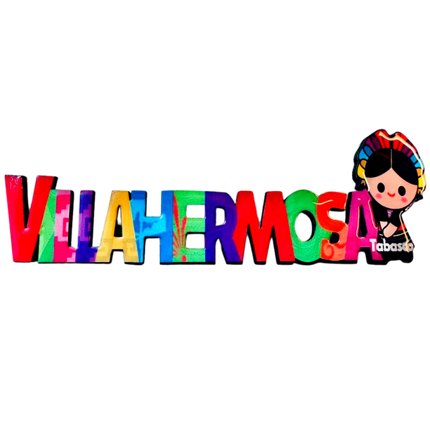 Villahermosa Tabasco Mexico Imanes Para Refrigerador Souvenirs Recuerdo Turistico Pueblitos Magicos Playas MDF 3 mm Mexicanitas Iman para Refrigerador