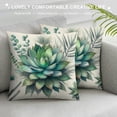 thumbnail image 3 of COMIO Palm Leaves Throw Pillow Covers Home Decorative Pillow Covers Pillowslip with Tropical Banana Palm Monstera Leaves Print for Summer Style Decor (Tropical Palm Series) White, 3 of 5