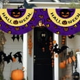 thumbnail image 4 of SLYNSHome Halloween 2Pcs Pleated Fan Flag Decoration,Halloween Ghost Bunting Flag for Front Porch Garden Yard Party Supplies - Yellow, 4 of 6