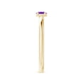 thumbnail image 4 of ANGARA Natural 0.14 Ct. Amethyst Solitaire Stackable Ring in 14K Yellow Gold for Women (Ring Size: 3.5), 4 of 10