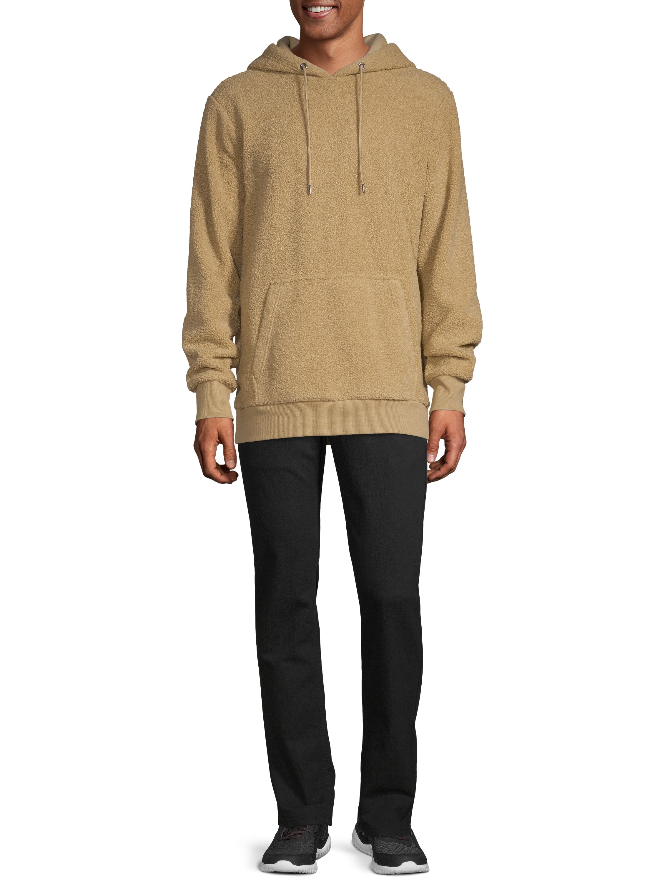 No Boundaries Men's and Big Men's Sherpa Hoodie, up to Size 5XL