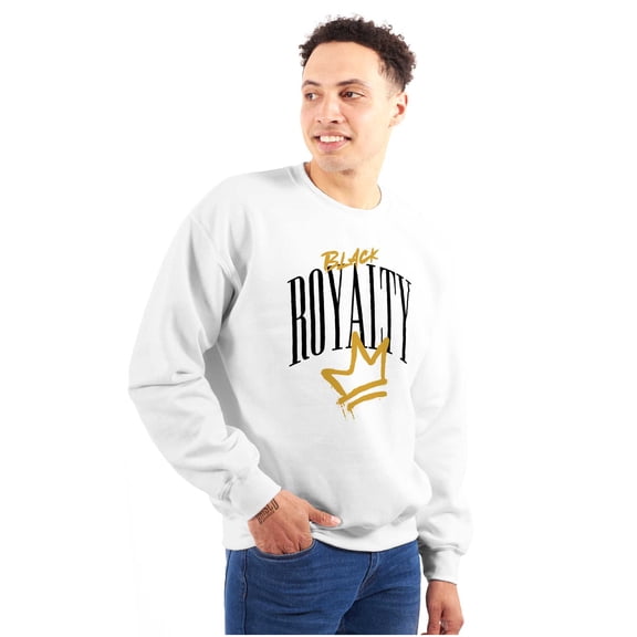Black Royalty Crown Paint Drip Sweatshirt for Men or Women Brisco Brands S